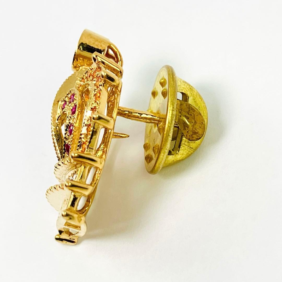 クリスティーナハン 「Peace King-TP」 K18 ダイヤ付王冠ブローチ