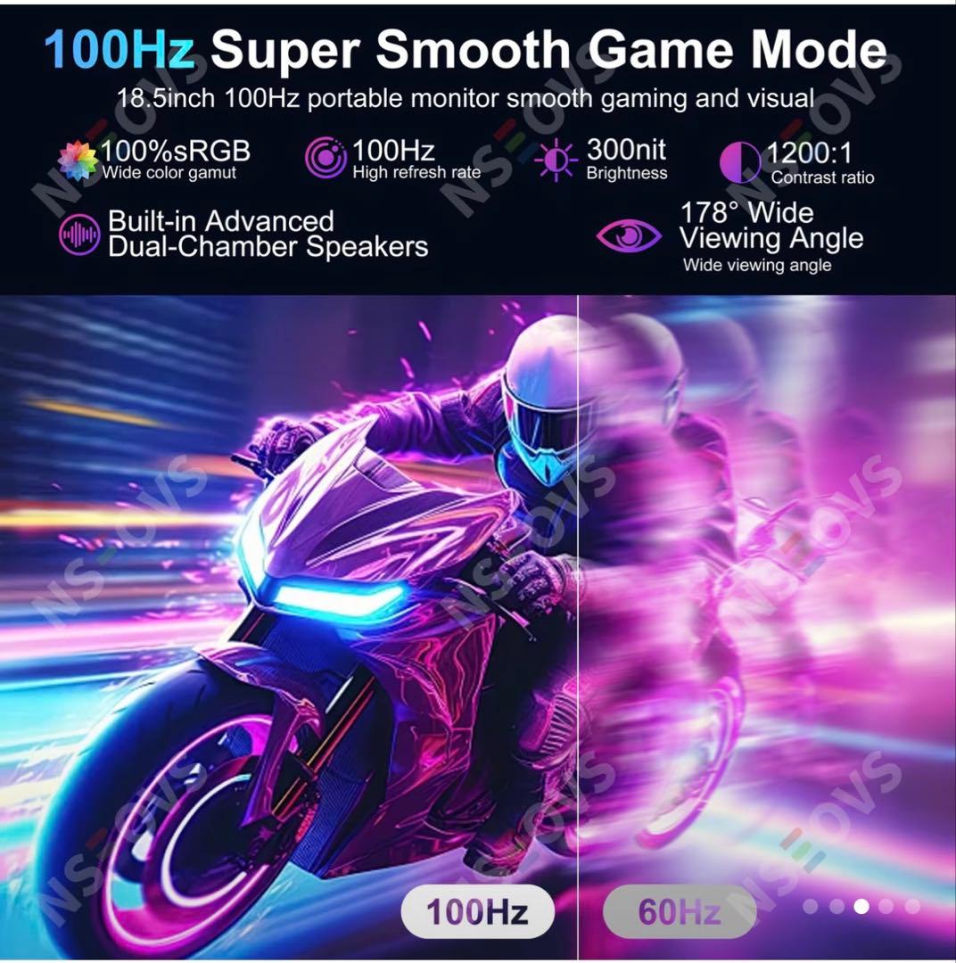 新品未使用NSEOVS 18.5インチポータブルモニターFHDモバイルモニター