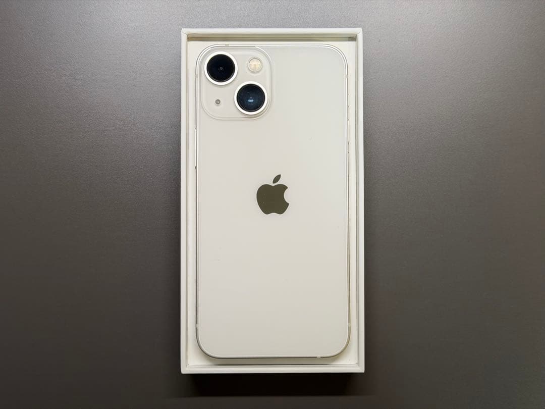 iPhone 13 mini 本体 中古 スターライト バッテリー最大容量78％