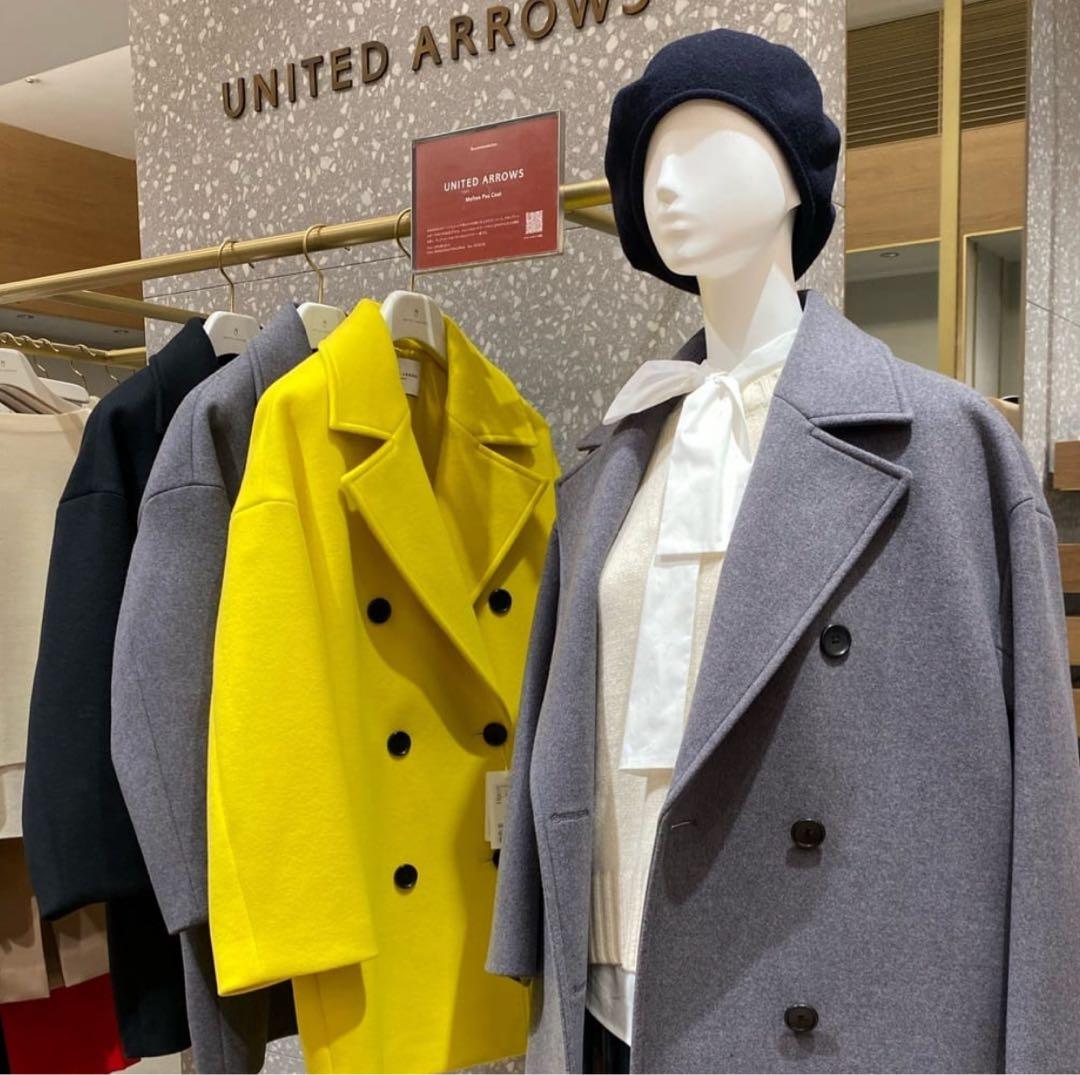 【UNITED ARROWS】鮮やかイエローピーコート36