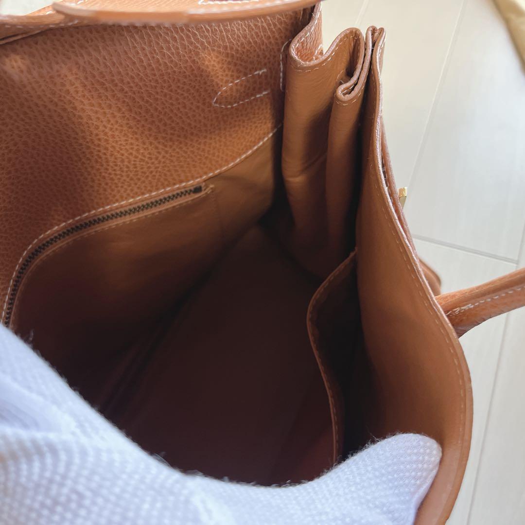 美品　EPONINE エポニーヌ　バック　レザー　カデナ　南京錠　キャメル　A4