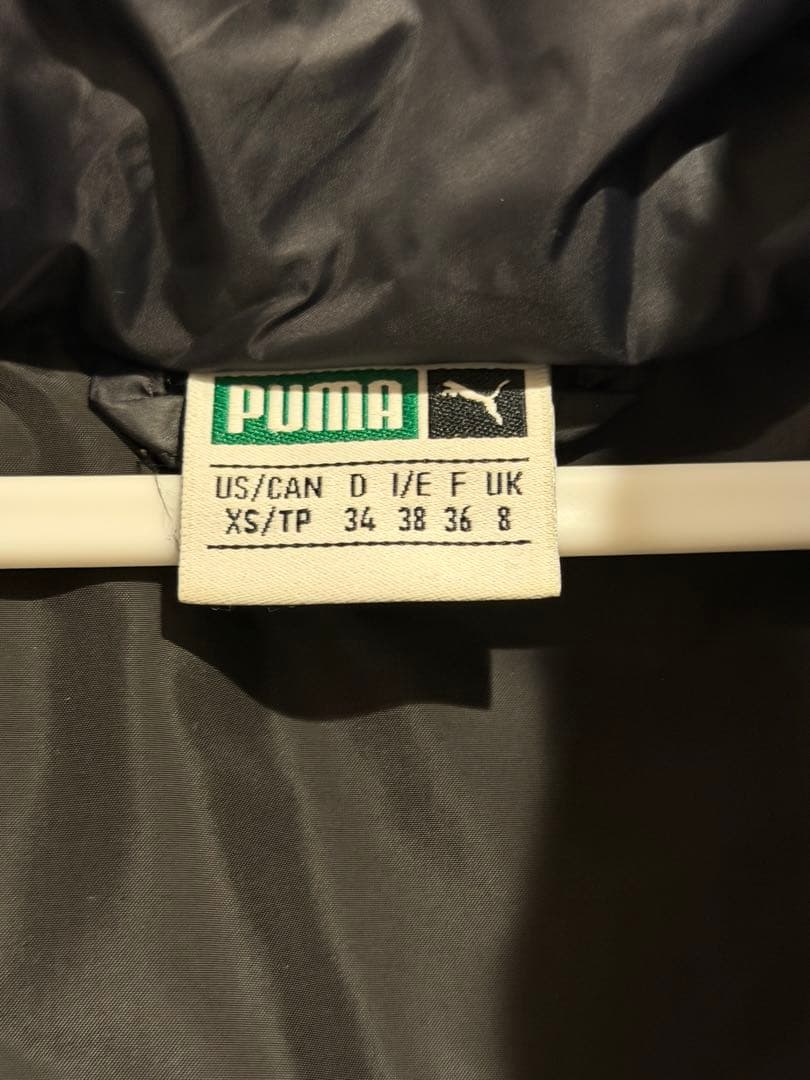 【美品】PUMA ベンチコート 黒 ダウン90%