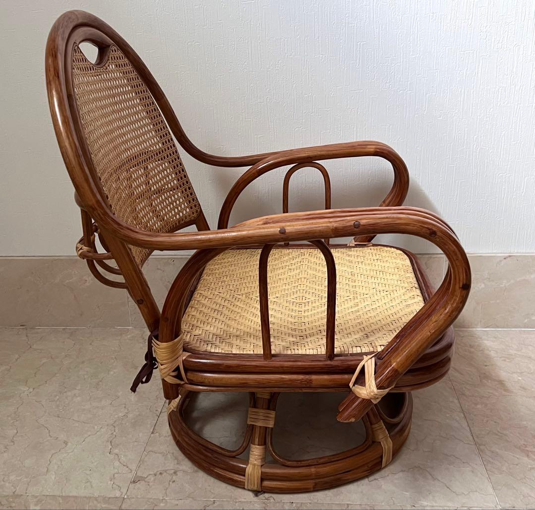 ラタン 回転式チェア