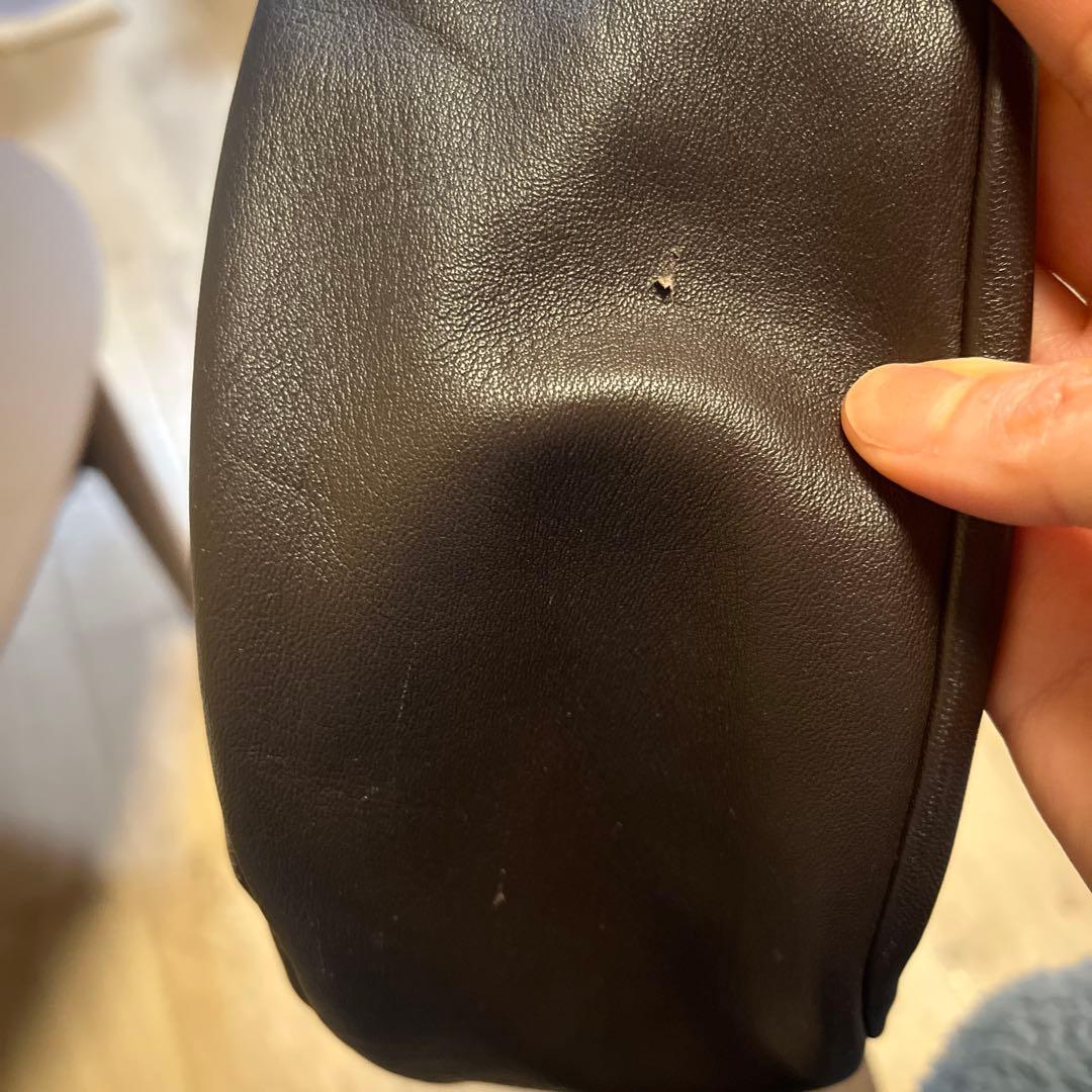 COS コス プリーツ ベルト レザーバッグ ブラウン