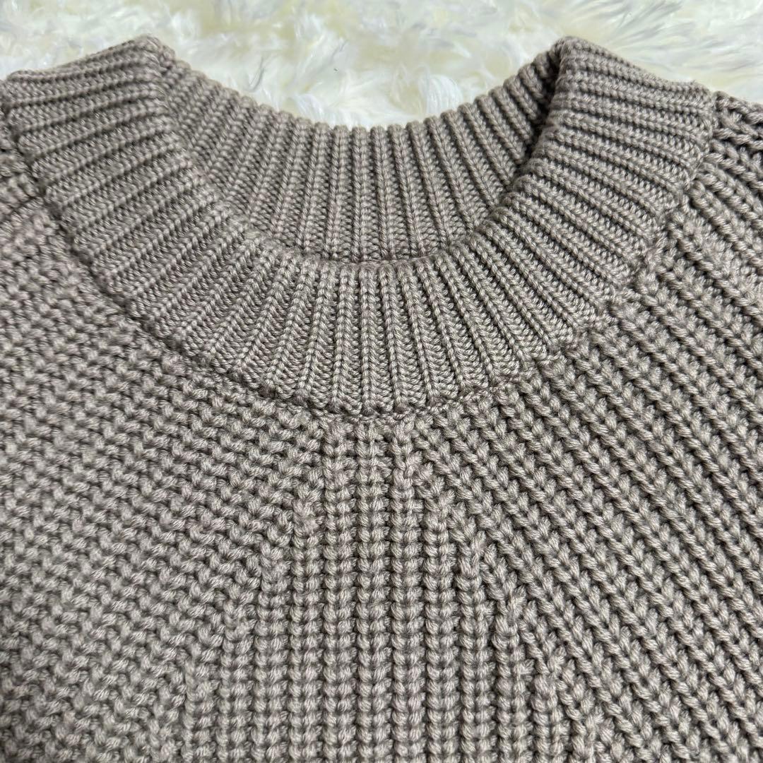 バトナー BATONER シグネチャー クルーネック ニット グレージュ S