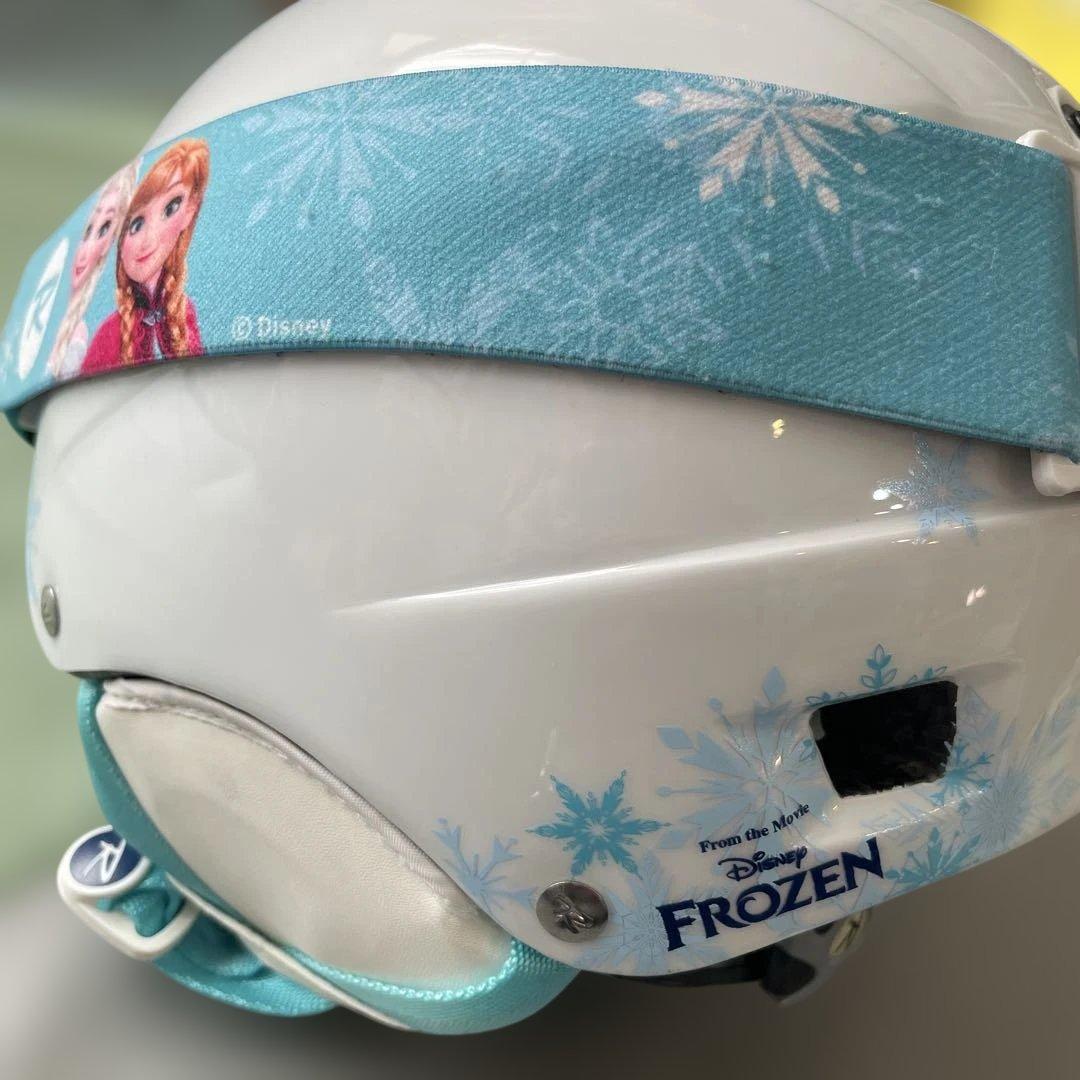 【美品】キッズ ロシニョール アナ雪ヘルメットゴーグルセット一回使用