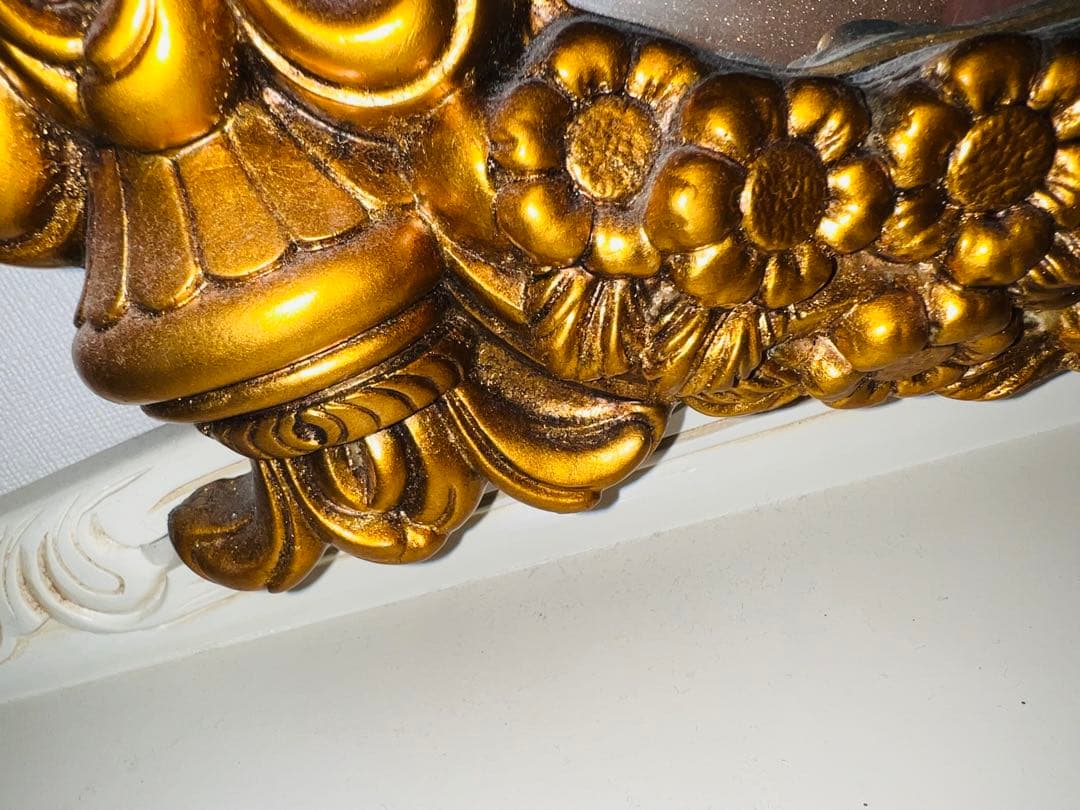 バロックスタイル ゴールド 壁掛け　鏡