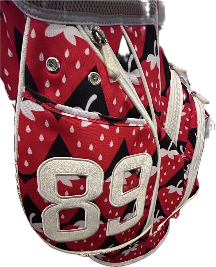 【人気モデル】PEARLY GATES キャディバッグ いちご柄　パーリーゲイツ