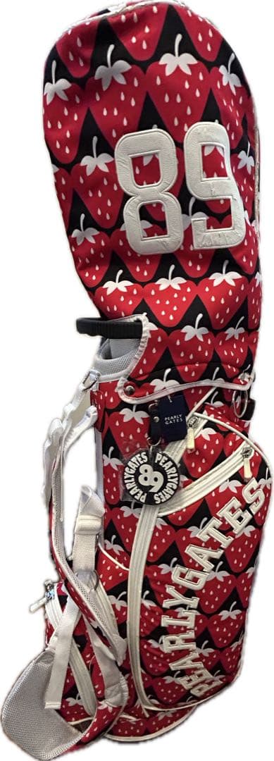 【人気モデル】PEARLY GATES キャディバッグ いちご柄　パーリーゲイツ