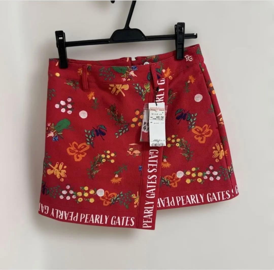パーリーゲイツ　PEARLY GATES　ビオ花柄 ストレッチカルゼ スカート