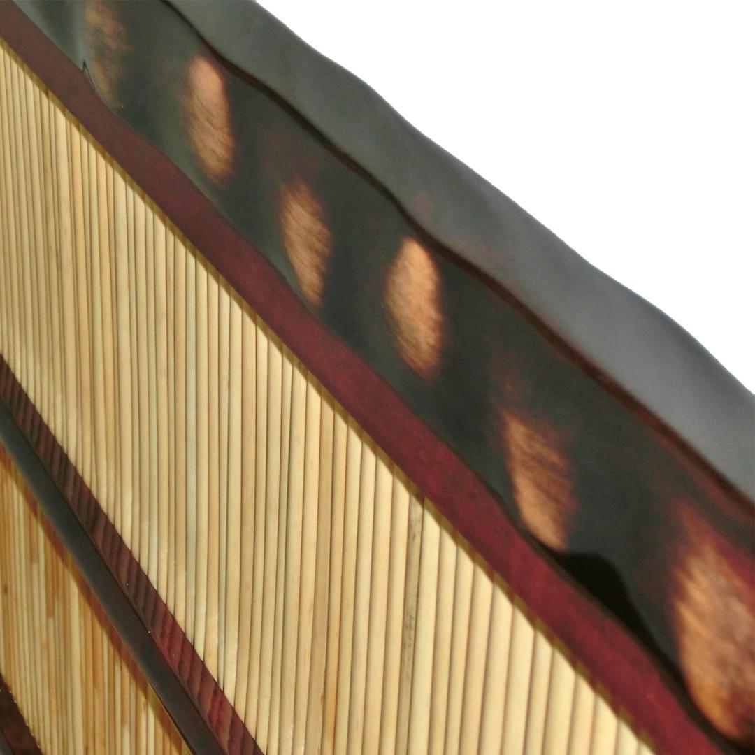 新品 衝立 和風 W107D32H118.5天然杢タモ無垢材 葦簀 よしず5