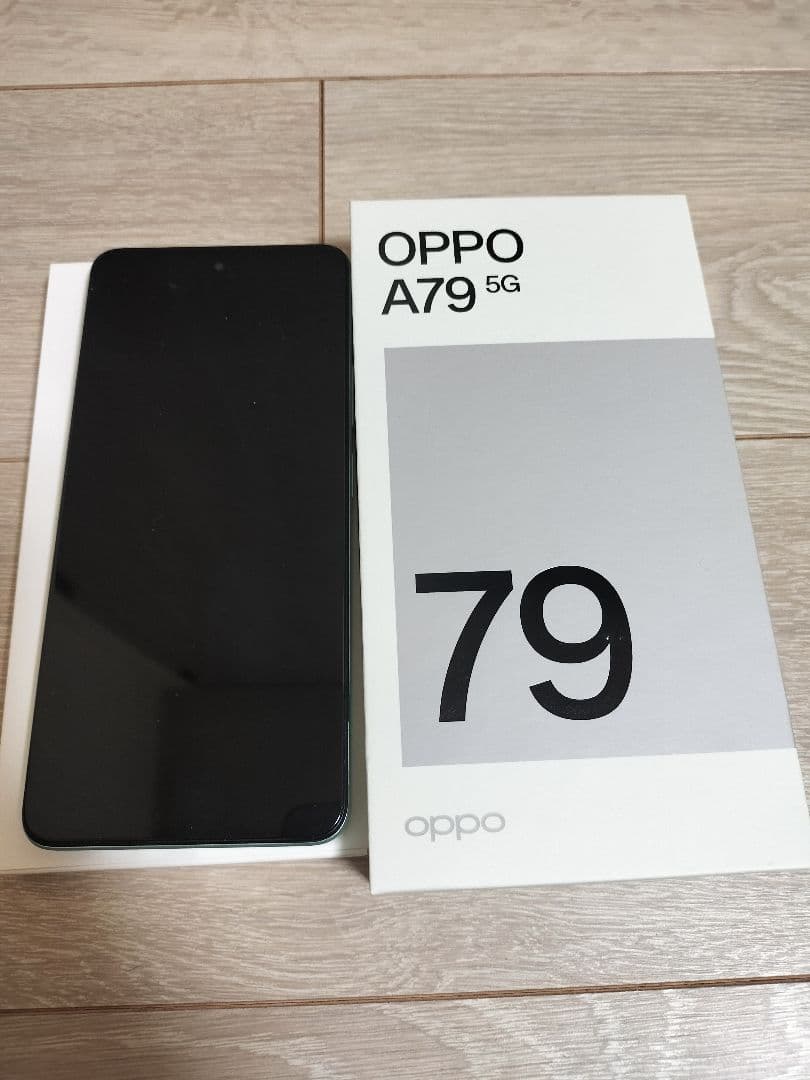 美品 オッポ OPPO A79 5G グローグリーン 本体