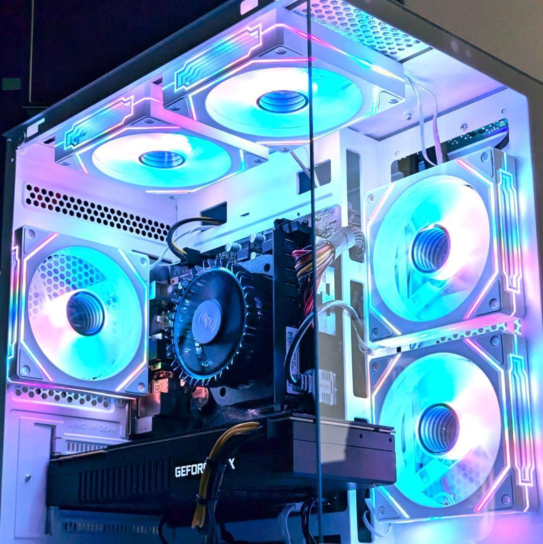 [PLATINUM]白い光る✨ゲーミングPC✨フルセット✨RTX4060ti@