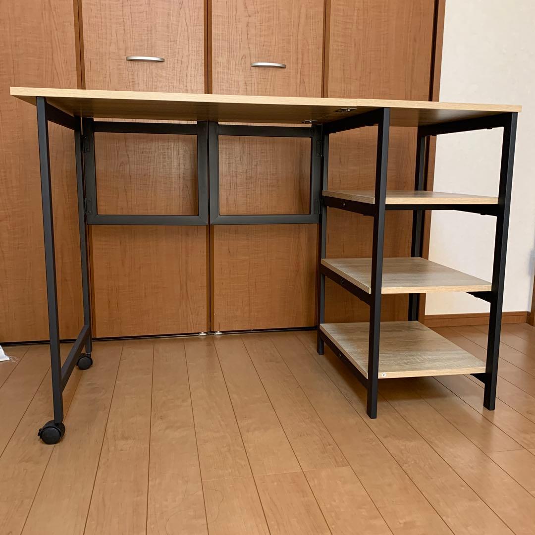 折りたたみ デスク ( 3段 棚付き 、 机 )