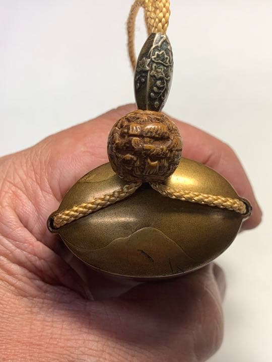 ビンテージ　梨地蒔絵　江戸時代　名人　印籠　超珍品根付　美術館級　一流希少品