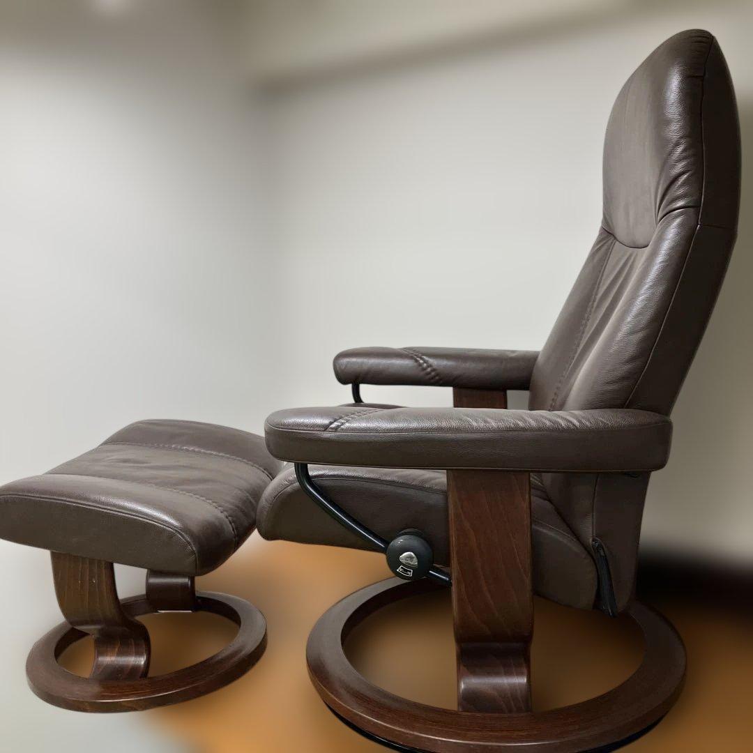 シエル様 本革ストレスレスチェア オットマン付 引取り