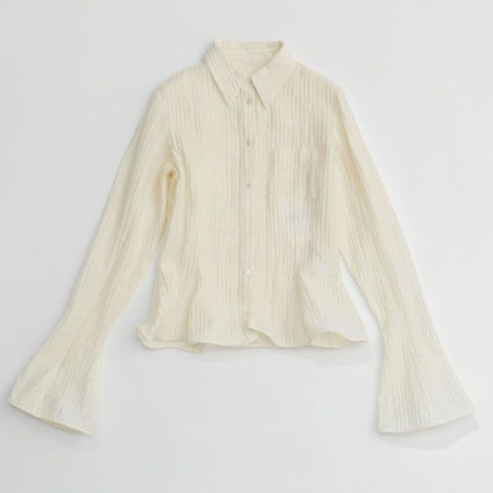 PRANK PROJECT チュールレイヤードフリルヘムジャガードシャツ