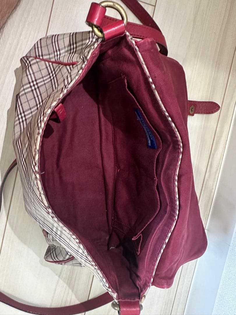 BURBERRY BLUE LABEL ショルダーバッグ 赤チェック