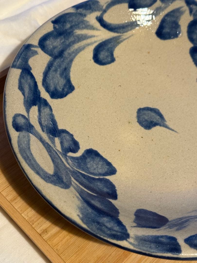 『新品未使用』やちむん　沖縄　読谷山窯　北窯　松田米司　8寸皿　大皿