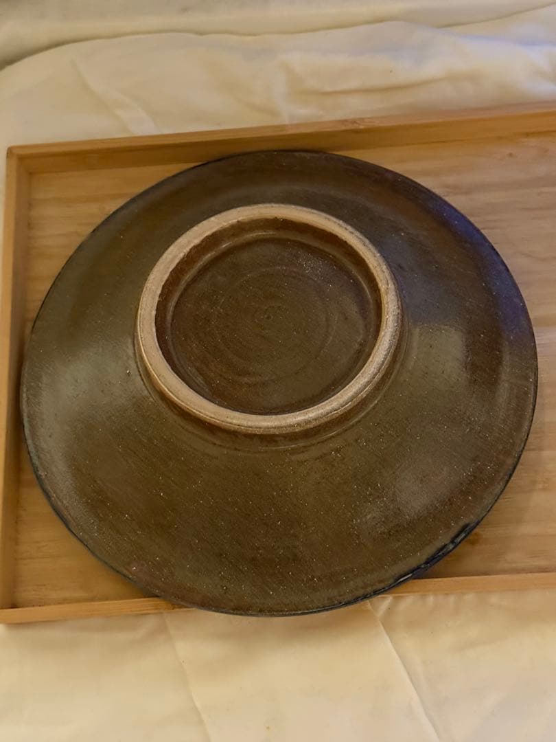 『新品未使用』やちむん　沖縄　読谷山窯　北窯　松田米司　8寸皿　大皿