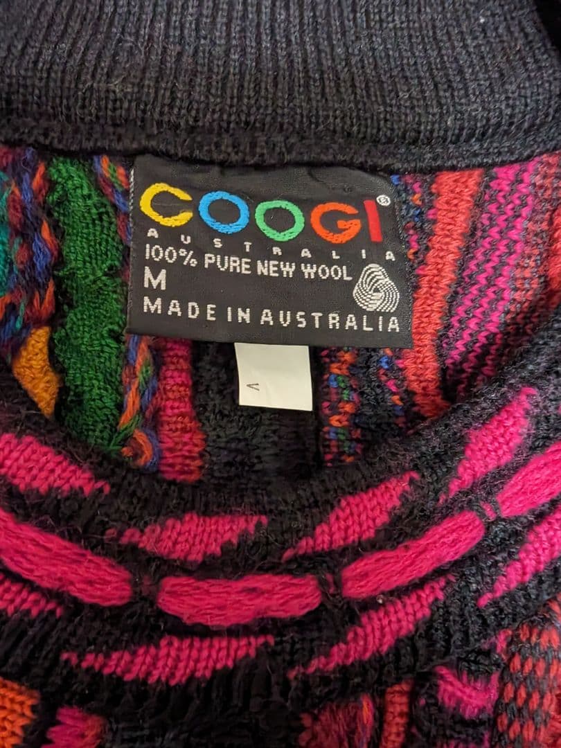 COOGI クージーウールセーター Mサイズマルチカラー3Dニットド派手