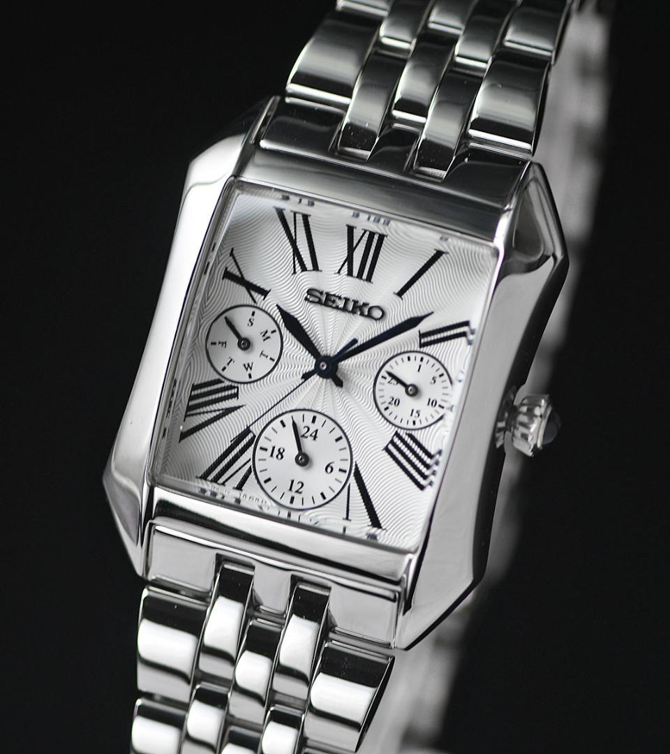 セイコー新品ローマ数字レディース＆ボーイズ入手困難 逆輸入50m防水 腕時計