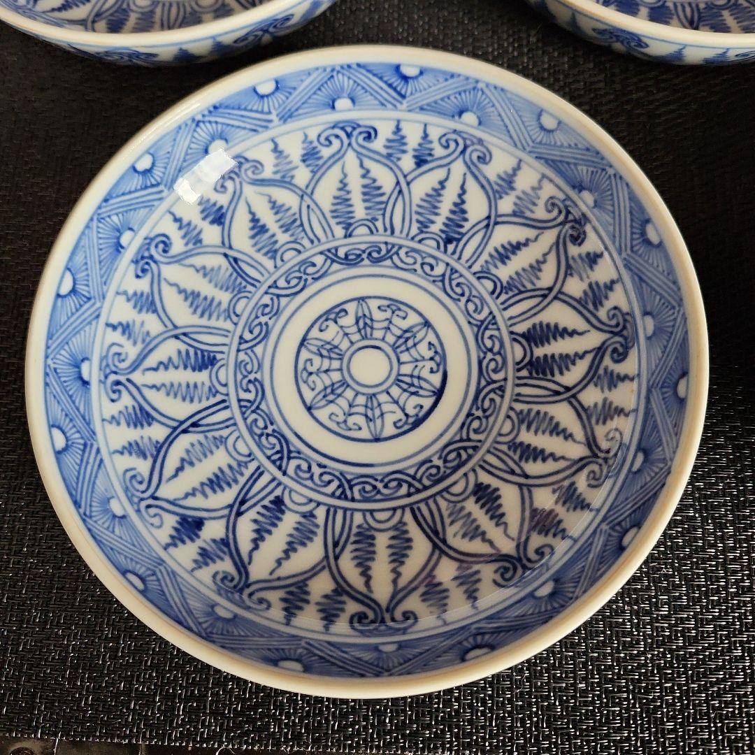 -07/y3　五良大甫　線描き　よろけ文　中皿