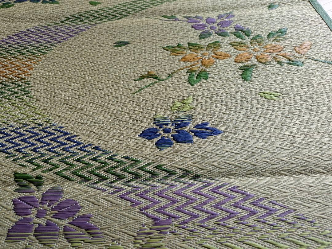 い草ラグ　花ござ　10帖　約435×352cm　夏用　和室用