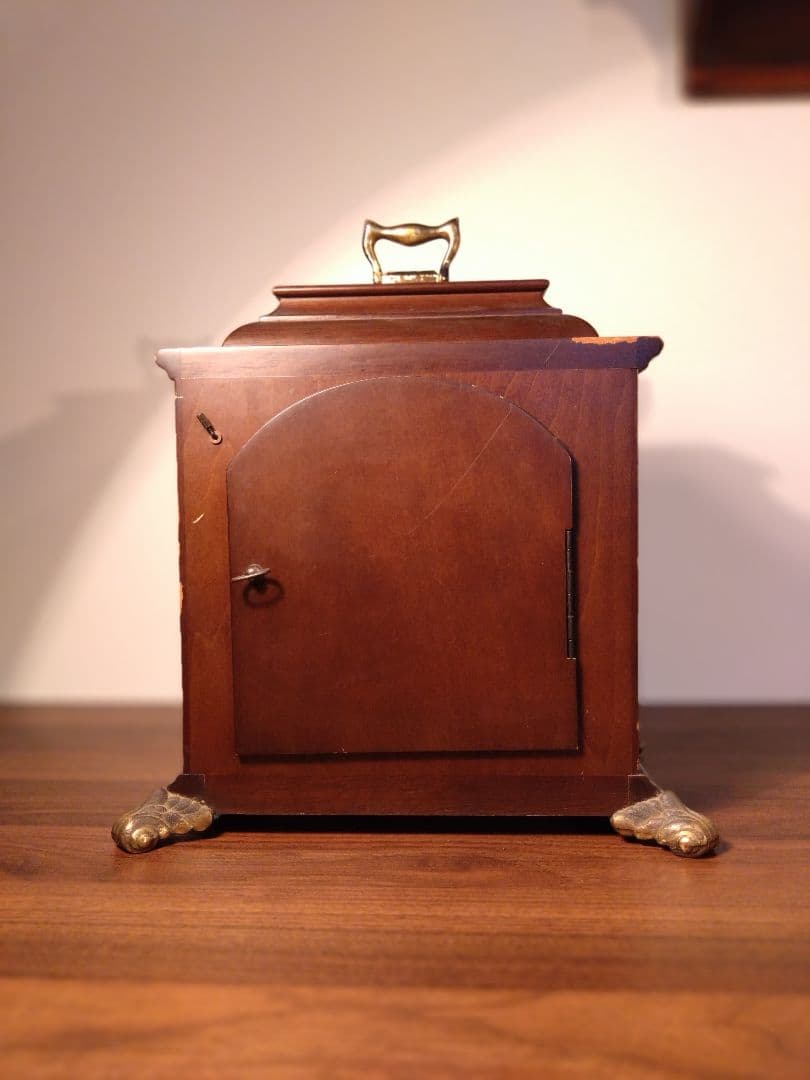 置き時計　ユンハンス　枕時計　アンティーク　ウエストミンスター　ゼンマイ