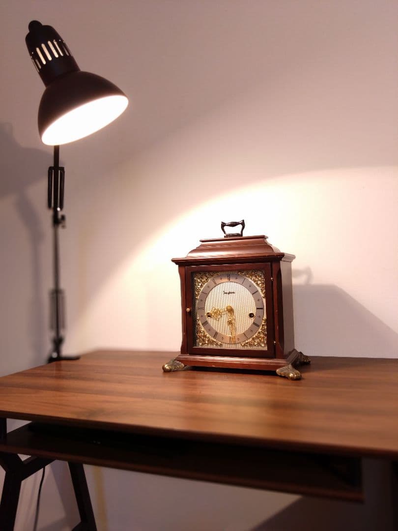 置き時計　ユンハンス　枕時計　アンティーク　ウエストミンスター　ゼンマイ