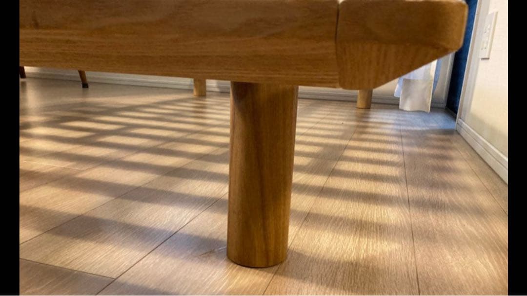 【しろくま。】無印良品　木製ベットフレームセミダブル（脚付き）