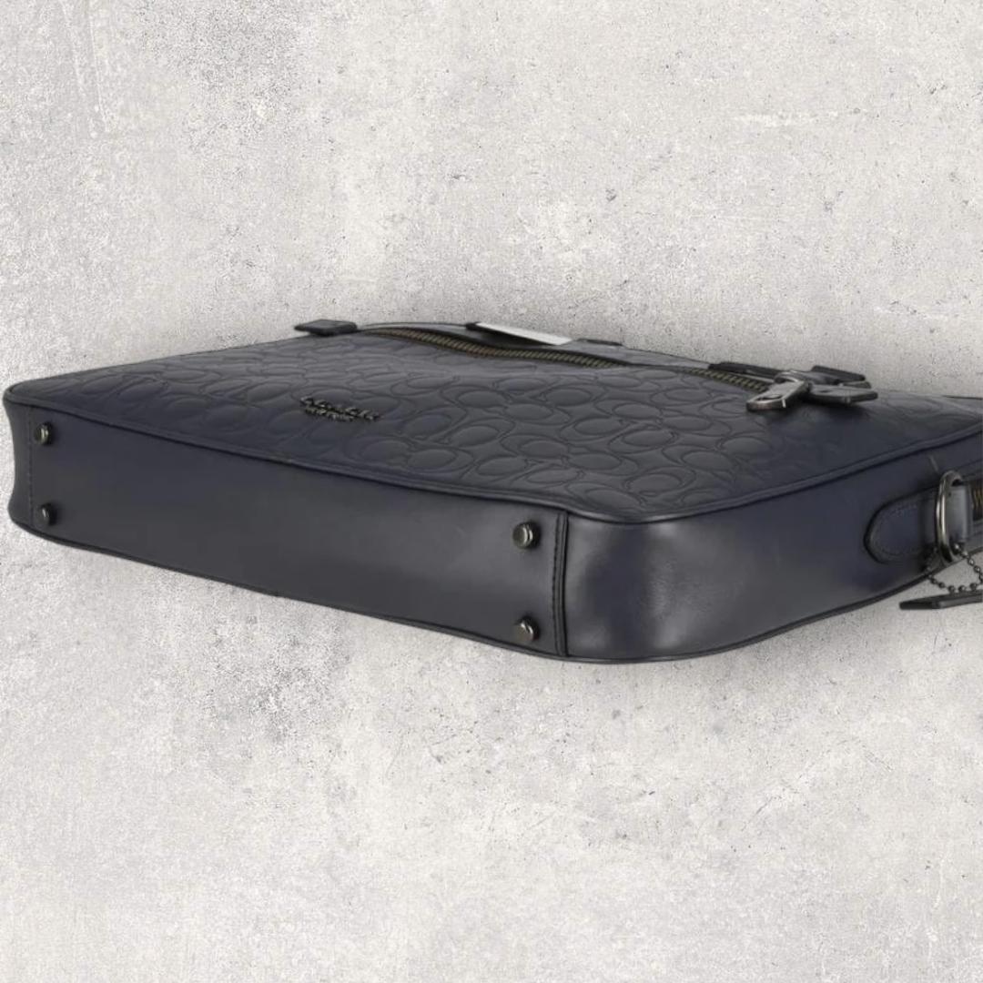 新品未使用 コーチ 2WAY バッグ ビジネスバッグ ブリーフケース ネイビー