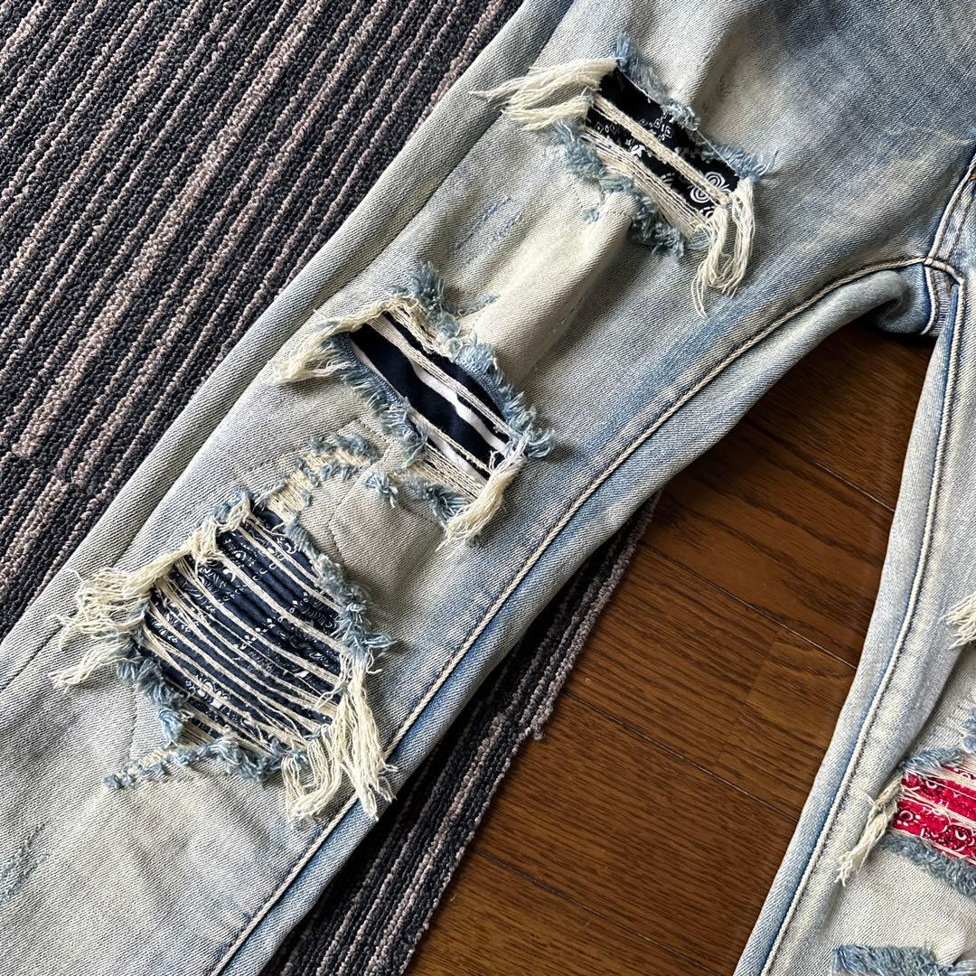 mnml ミニマル X214 STRETCH DENIM ダメージデニムスキニー