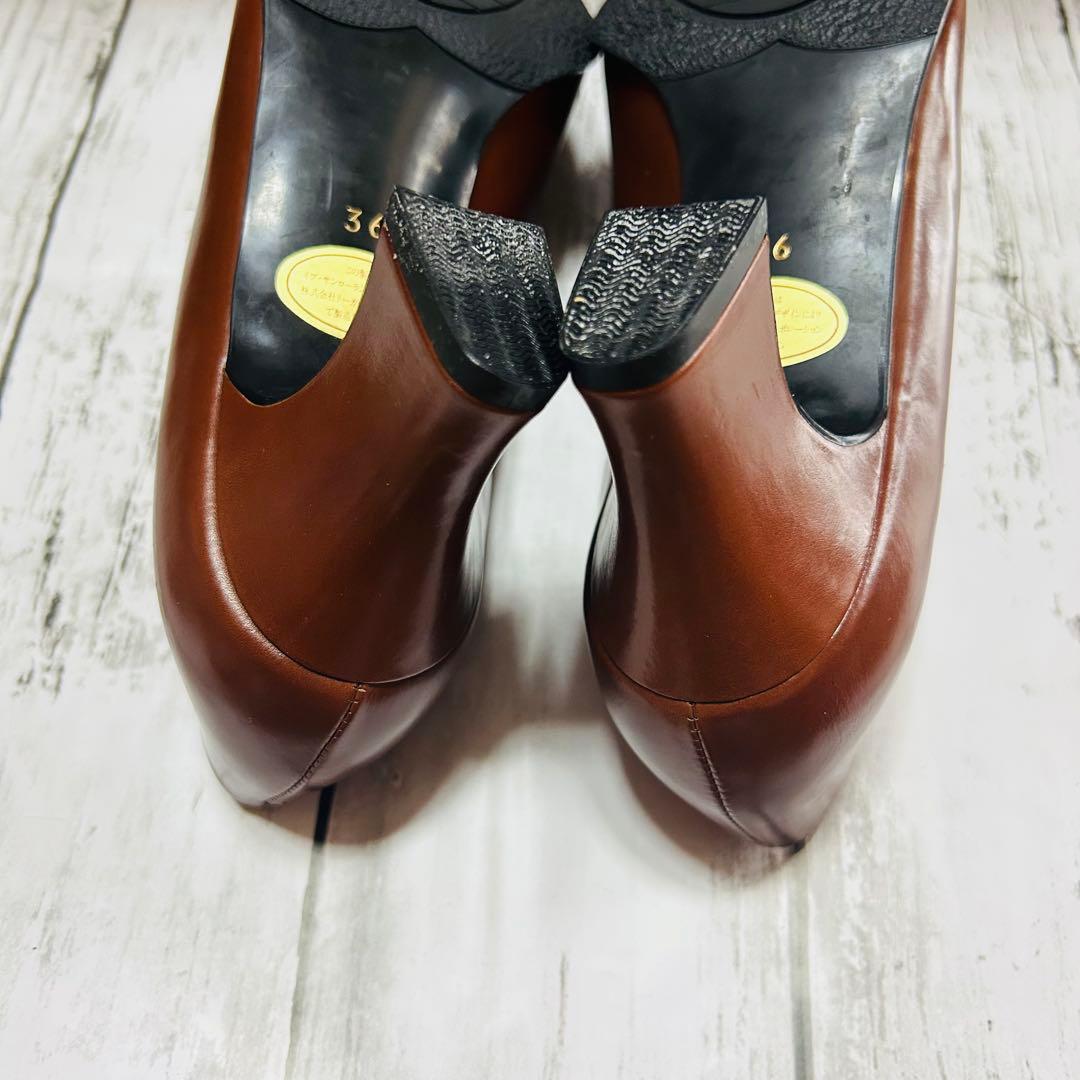 Yves Saint Laurent スエードとレザーブラウンローファー23㎝