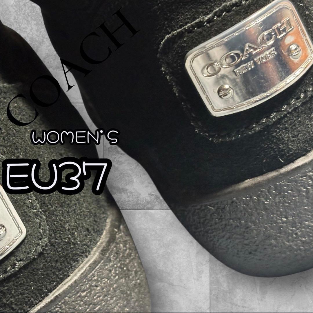 COACH シグネチャー スエード ロングブーツ ワークブーツ ムートンブーツ