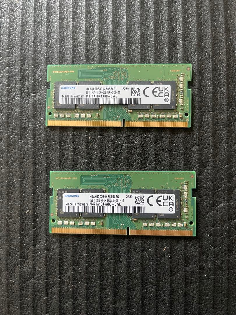 Samsung DDR4 8GB×2枚　16GB メモリ　ノートパソコン