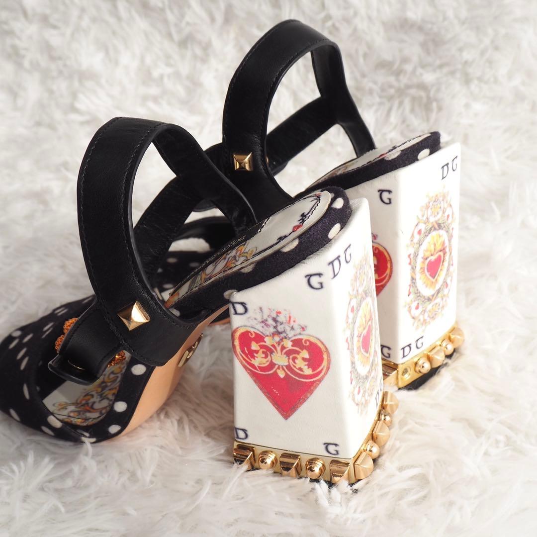 希少✨️ドルチェアンドガッバーナ ミュール サンダル ドット柄 ハート