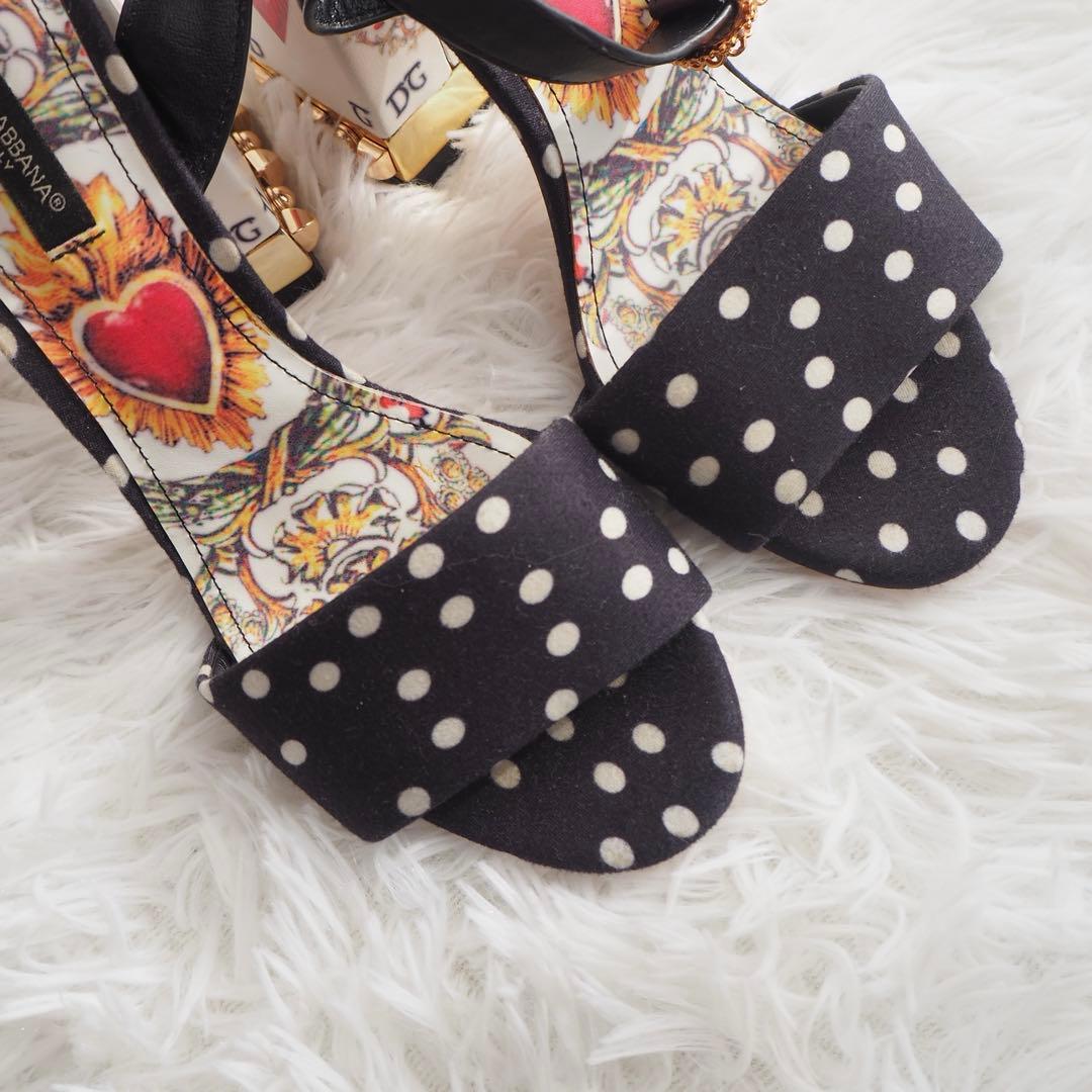 希少✨️ドルチェアンドガッバーナ ミュール サンダル ドット柄 ハート