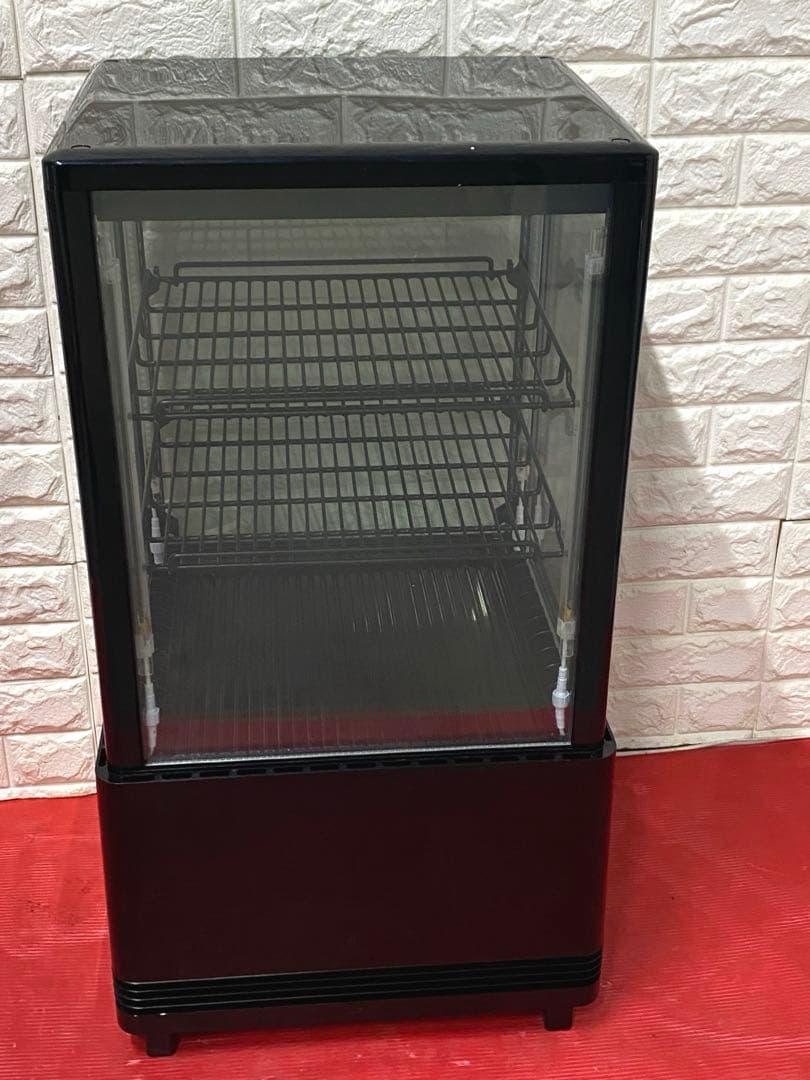 面ガラス 冷蔵ショーケース 卓上型 63L ブラック R4G-63SLB