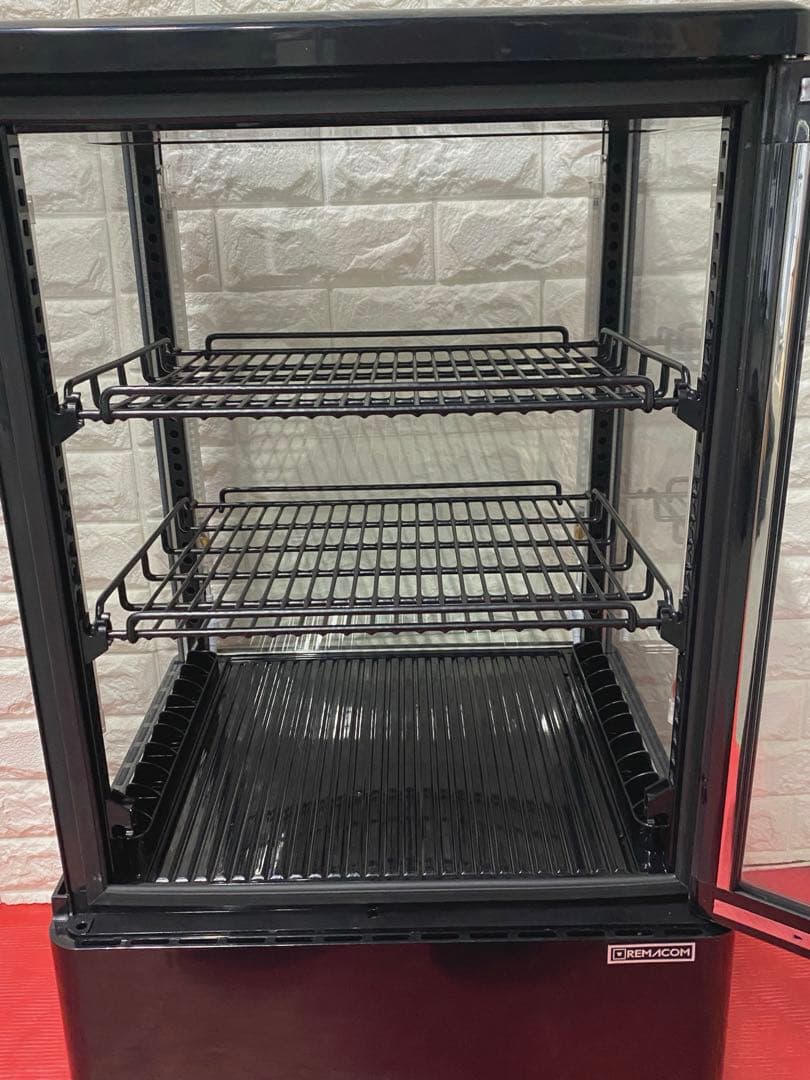 面ガラス 冷蔵ショーケース 卓上型 63L ブラック R4G-63SLB