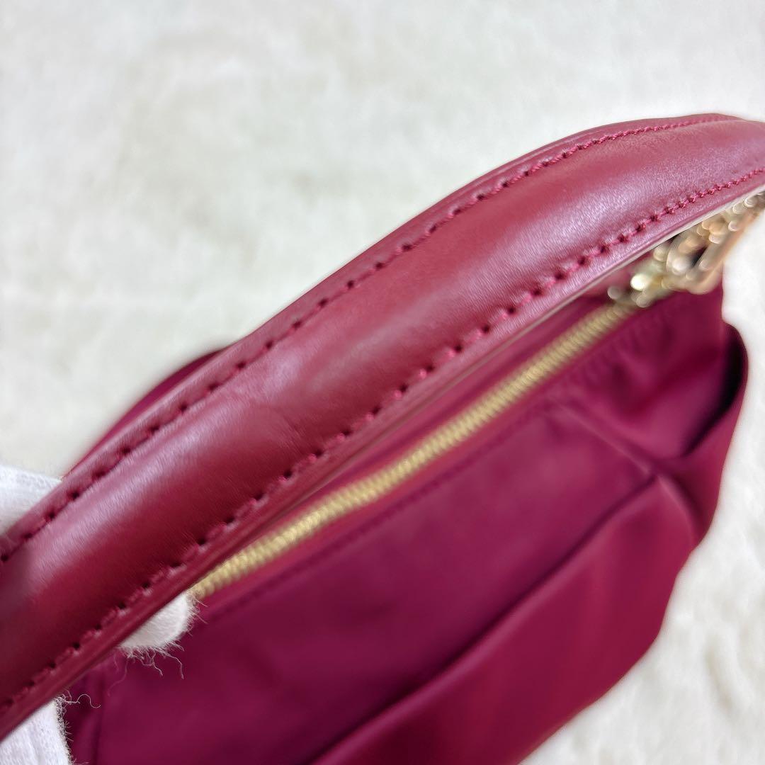 TOCCA トッカ ワンショルダー トートバッグ ナイロン ワインレッド希少