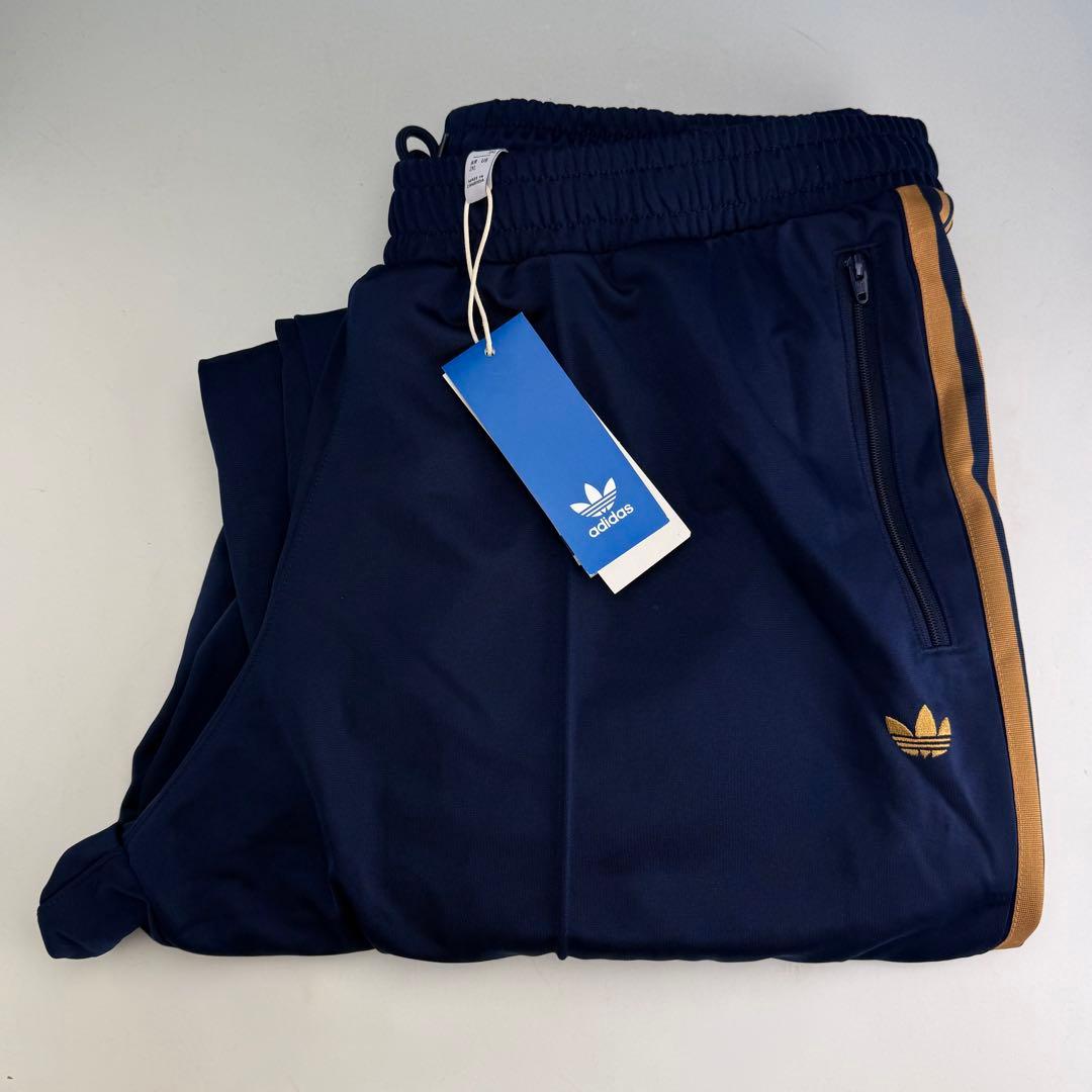 アディダス　オリジナルス　トラックパンツ 3本ライン　ネイビー　ブラウン　XL