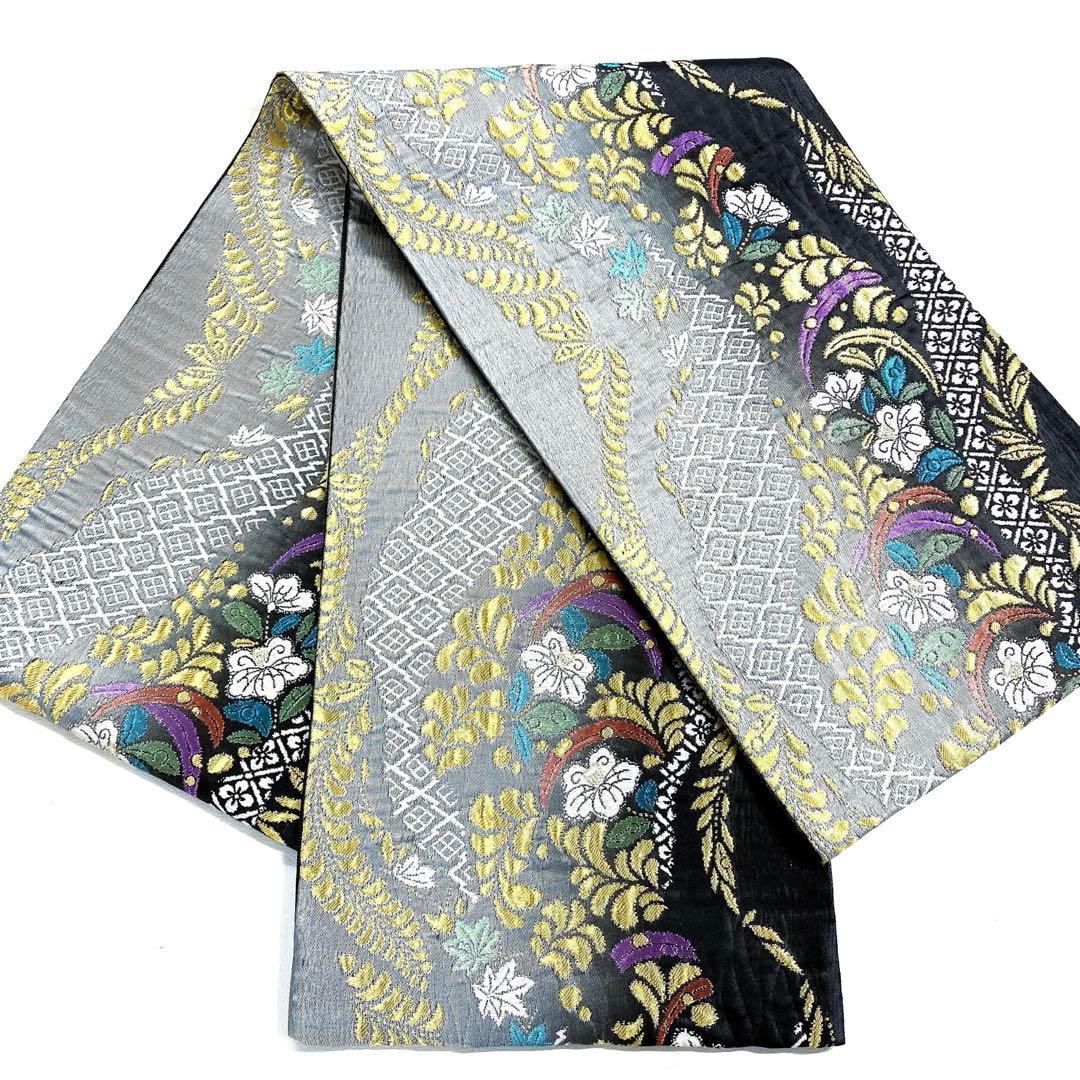 専用帯5753 5743 二点セット ●高級 正絹 六通 袋帯 辻ヶ花