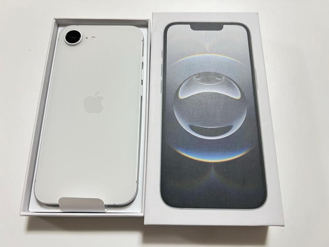 【BT100%美品】Apple iPhone16e 128GB ホワイト US版