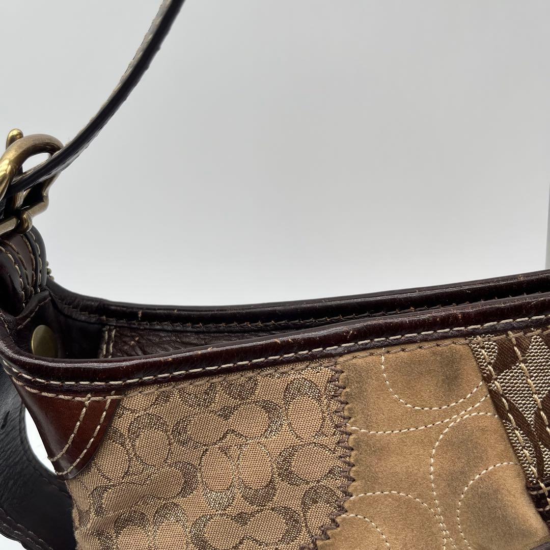 希少⭐︎COACH パッチワーク ワンショルダーバッグ y2k レオパード 豹柄