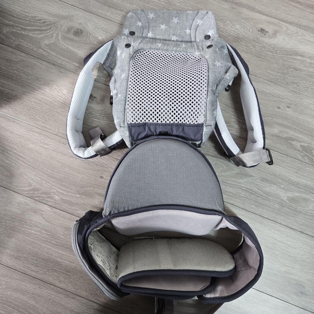 【付属品未使用】MIKIHOUSE ポグネー ヒップシート付き抱っこ紐