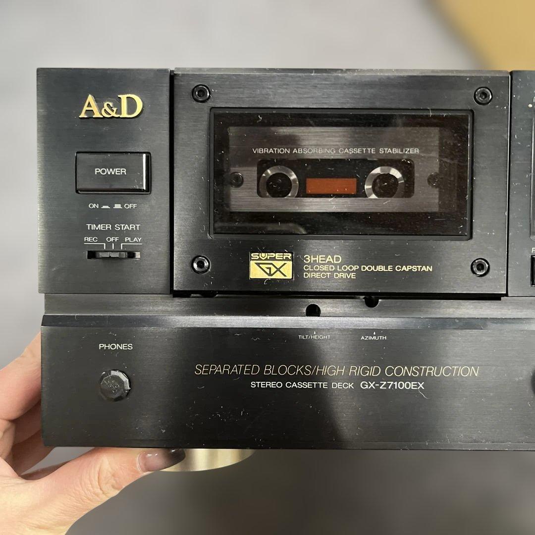 く*ま様 18 A&D GX-Z7100EX ステレオカセットデッキ ジャンク品