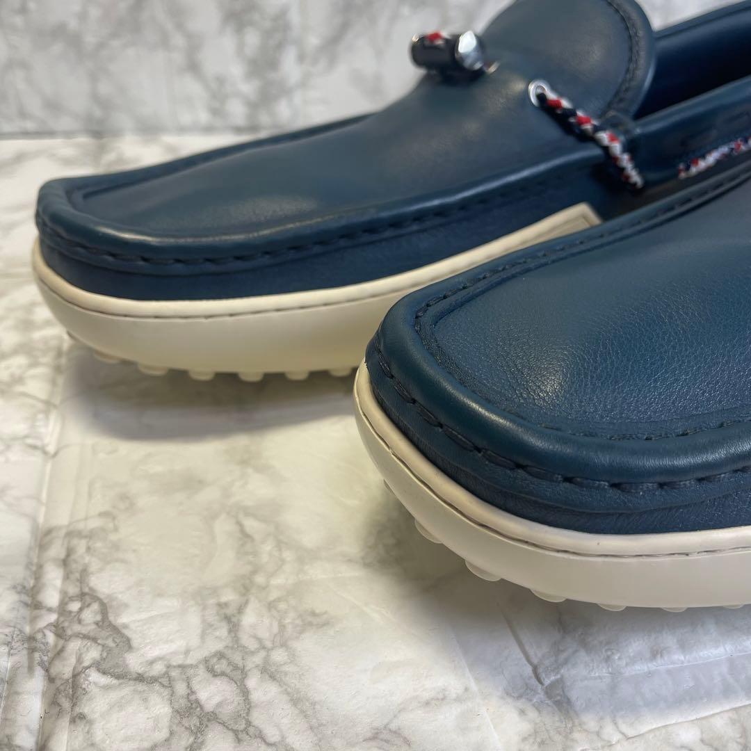 トッズ　レザー　ドライビングシューズ　ネイビー　箱　保存袋付　TOD’S 29
