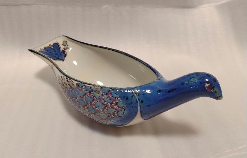 ロイヤルコペンハーゲン 孔雀 鳥 陶器 ボウル 小物入れ お菓子入れ 置き物