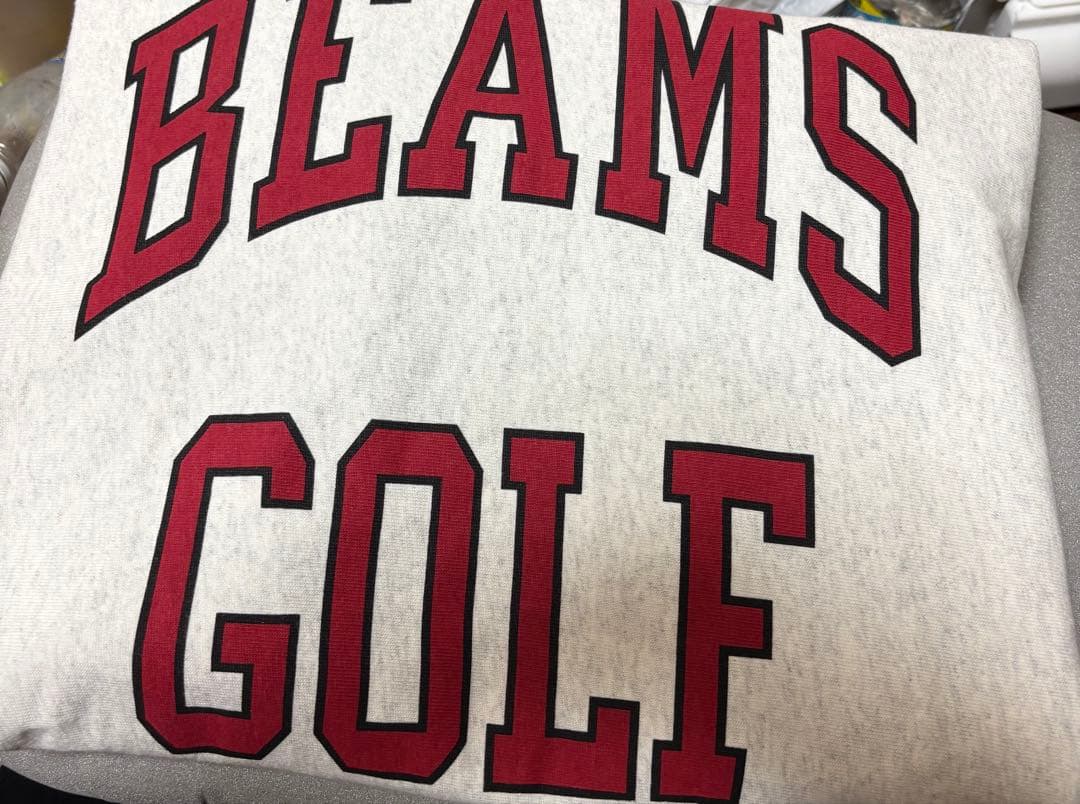 レア　BEAMS GOLF CHAMPIONコラボ カレッジロゴ　スウェット